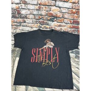 Vintage Tina Turner‎ Simply The Best Tour Concert T Shirt Black XL